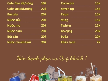 Menu Phở Sơn 1